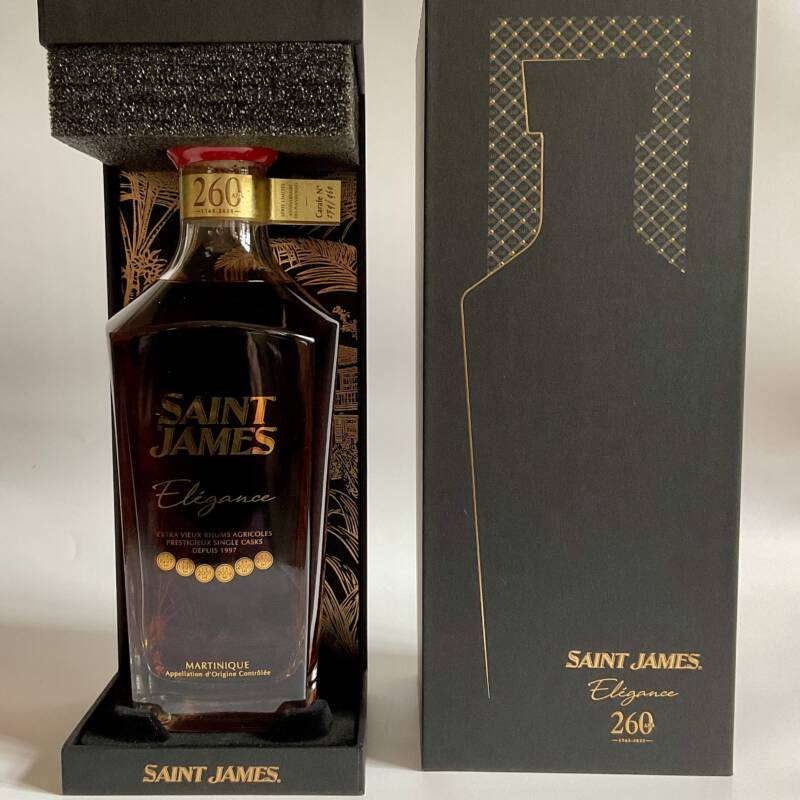 Rhum Saint-James "cuv&eacute;e El&eacute;gance" 260 ans  43.5&deg;  carafe 0,7 litre